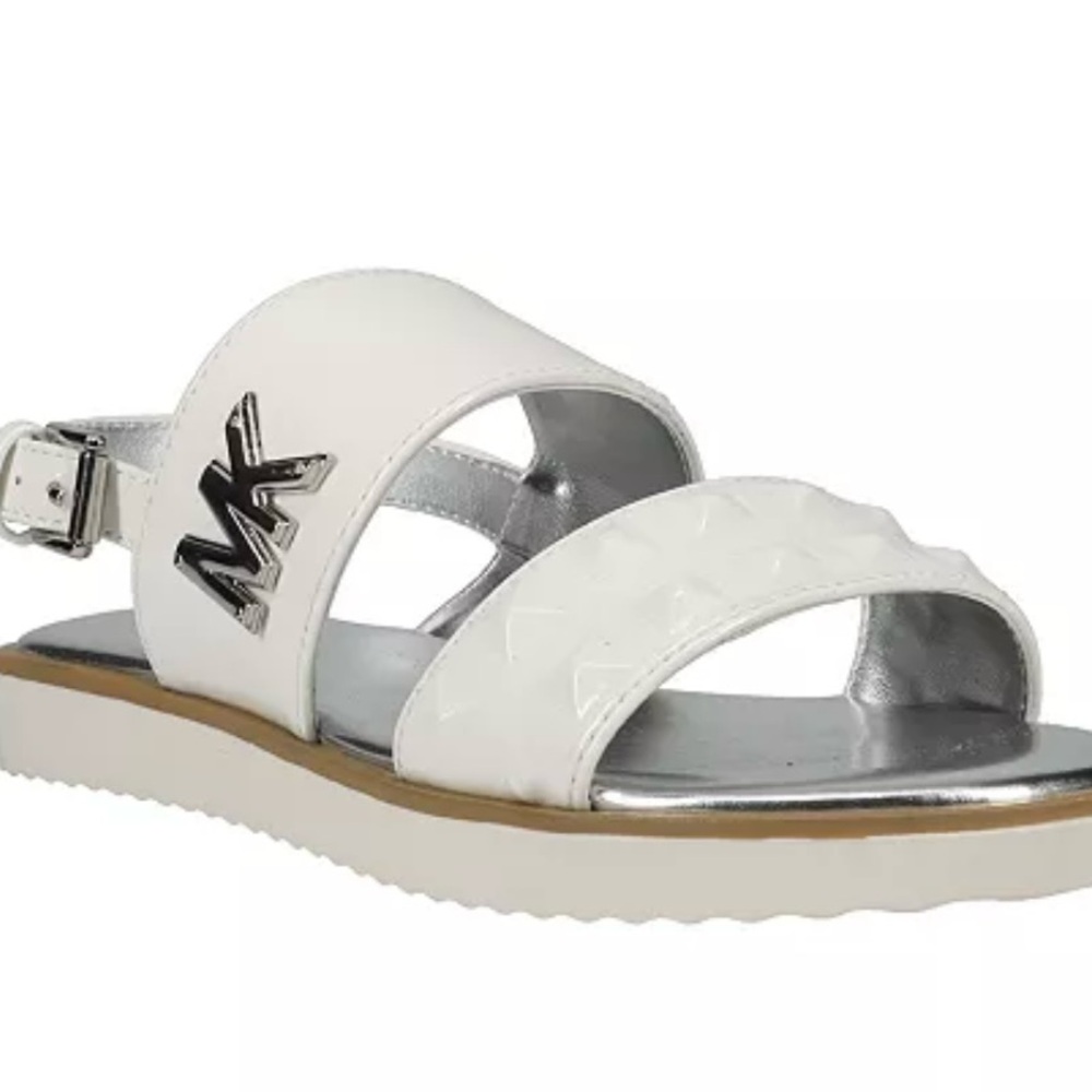 SOLD!! Michael Kors Silver Sandals Comfortable Flip Flops